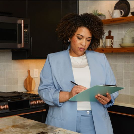 Woman taking notes